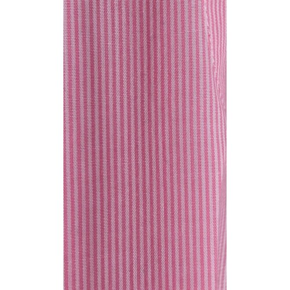 Rock N Roll Women's Shirt 50's Elvis Pink White Stripe XL Button-Up Long Sleeve - Picture 13 of 16